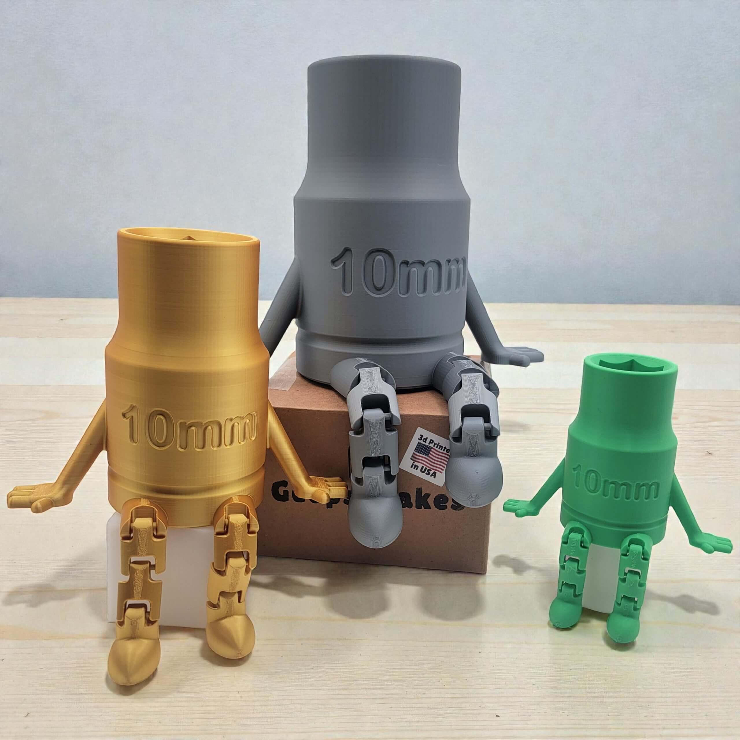 socket buddies hero 10mm Socket Buddy 3D printed mechanic figurine